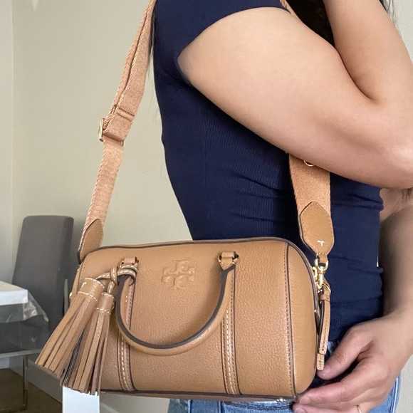 New✨ tory burch thea mini satchel (brown) crossbody shoulder bag 146449 - Picture 13 of 14